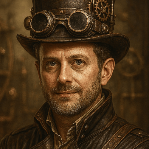 Adam Wood team card steampunk